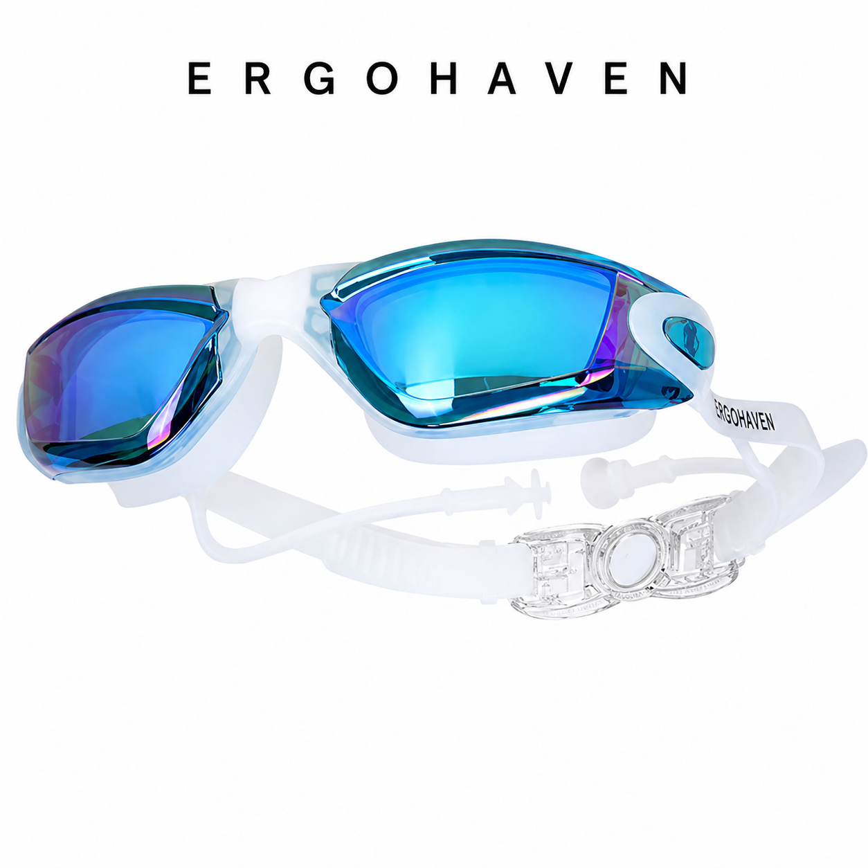 ErgoHaven Prescription Swim Goggles for Nearsighted Adults – Anti-Fog UV Protection