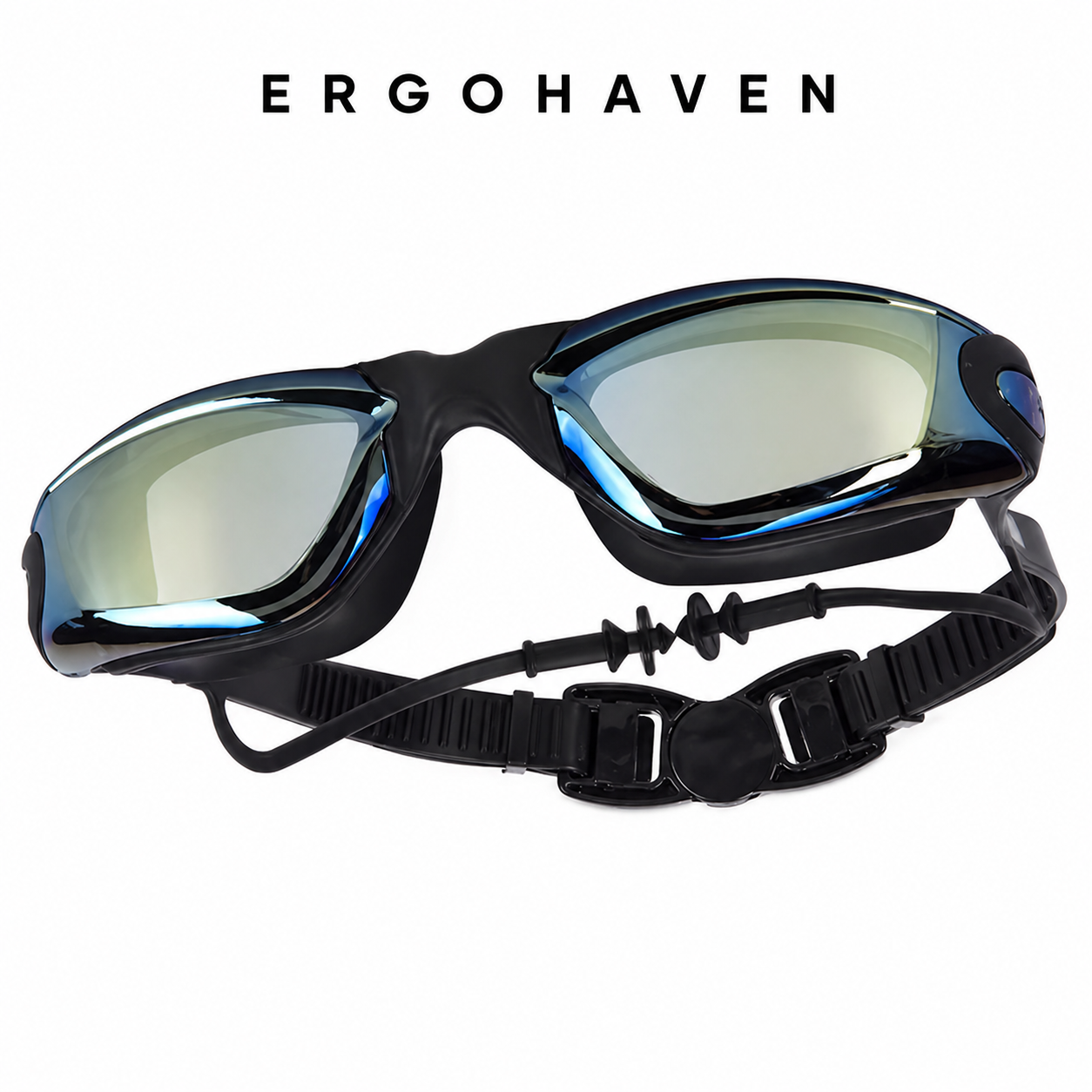 ErgoHaven Prescription Swim Goggles for Nearsighted Adults – Anti-Fog UV Protection