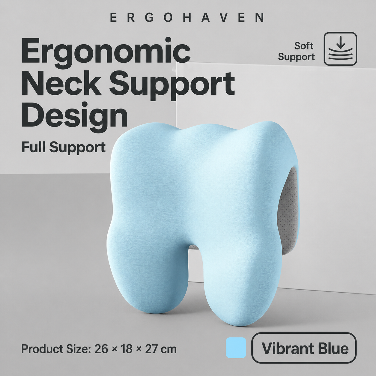 ErgoHaven Multi-Position Ergonomic Neck Support Pillow