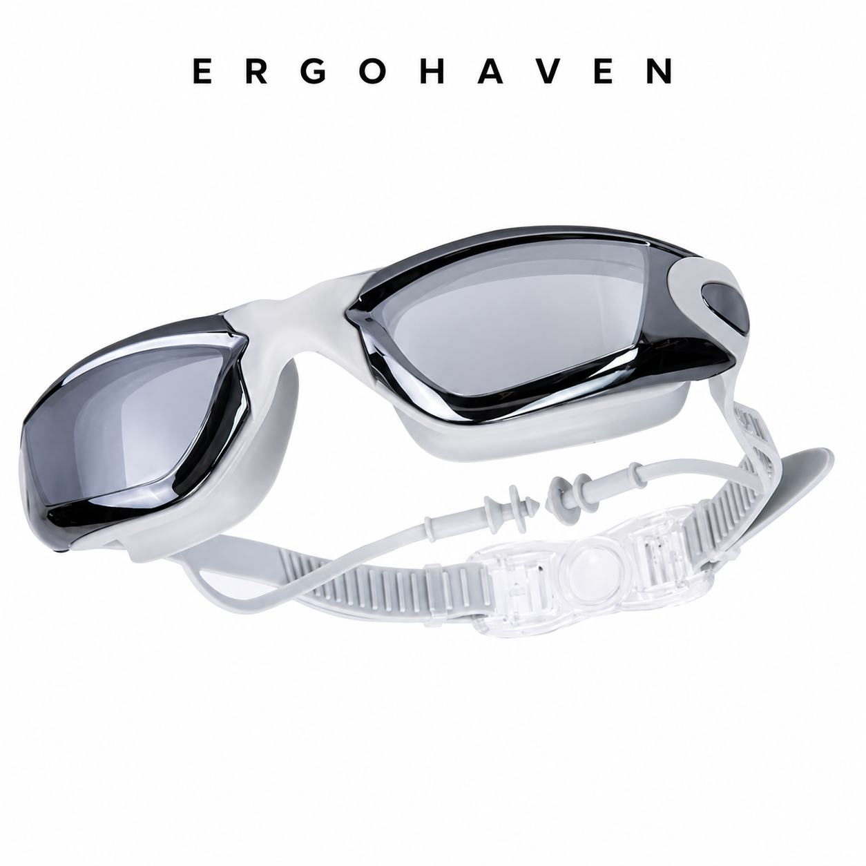 ErgoHaven Prescription Swim Goggles for Nearsighted Adults – Anti-Fog UV Protection