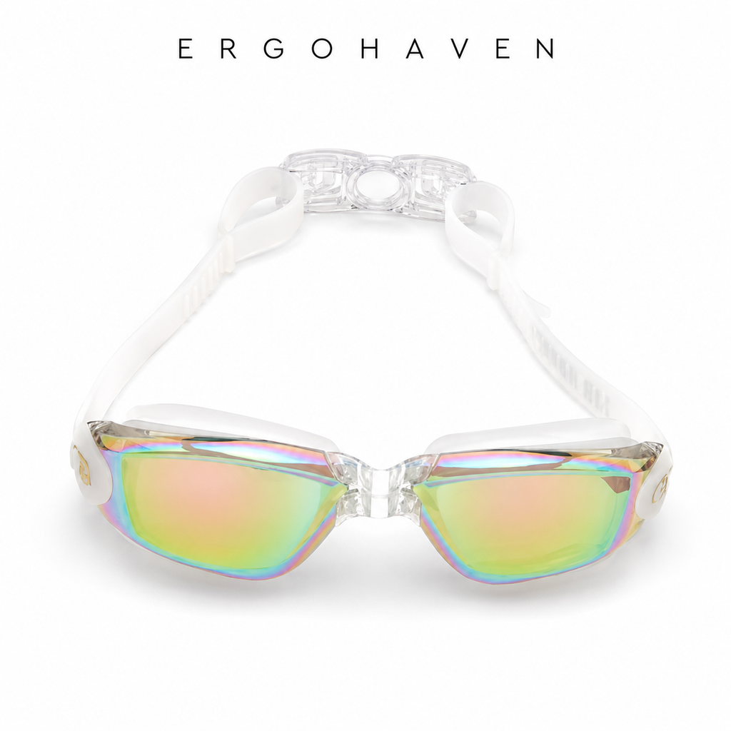 ErgoHaven Prescription Swim Goggles for Nearsighted Adults – Anti-Fog UV Protection