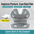ErgoHaven FoldEase Foldable Lumbar Support Seat Cushion, Ergonomic Back Support for Office Chair, Car Seat & Home, Portable Posture Support Cushion