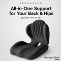 ErgoHaven PostureEase 2-in-1 Ergonomic Memory Foam Seat Cushion with Lumbar Support, L-Shaped Back & Seat Support Pillow, Breathable Non-Slip Office Chair Cushion