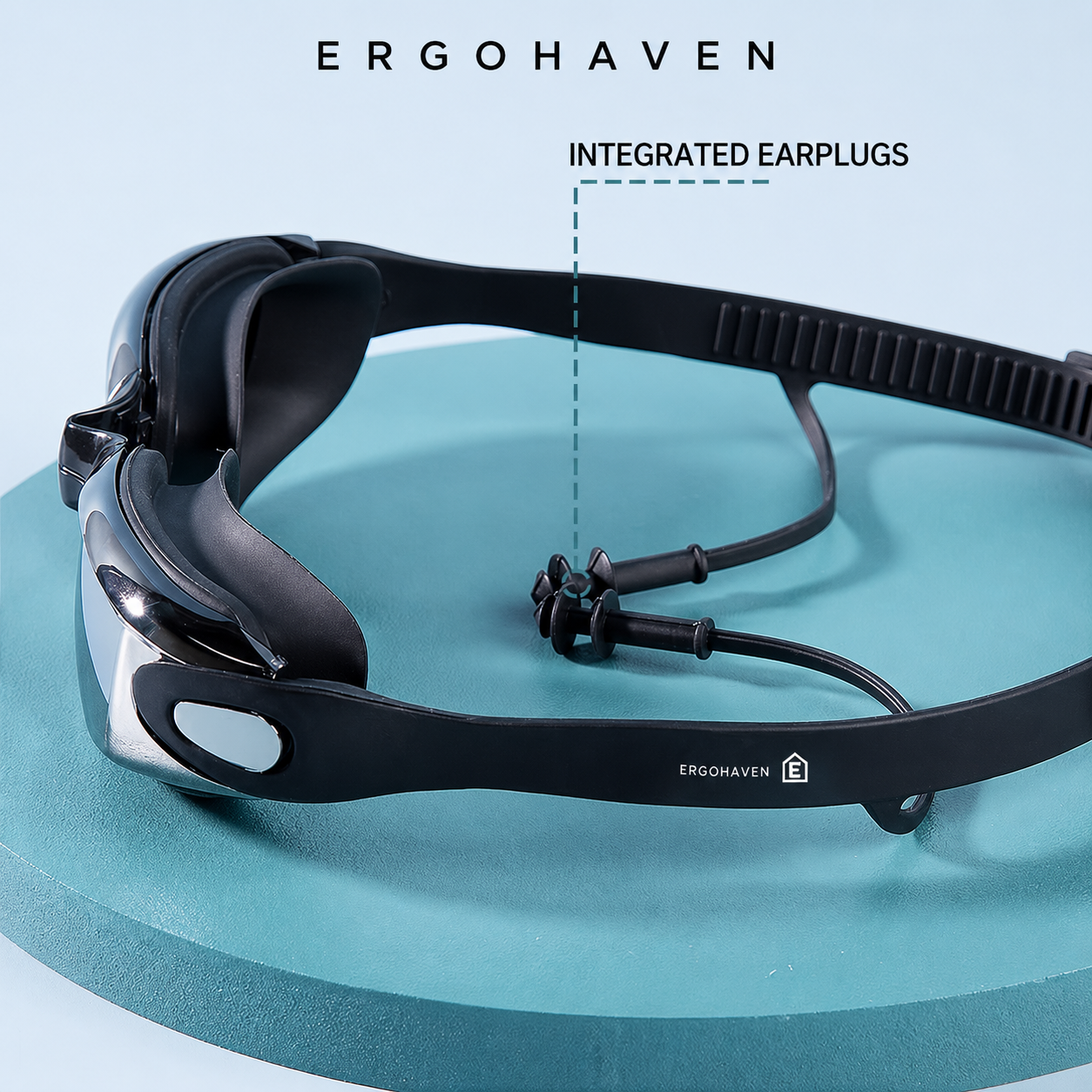 ErgoHaven Prescription Swim Goggles for Nearsighted Adults – Anti-Fog UV Protection