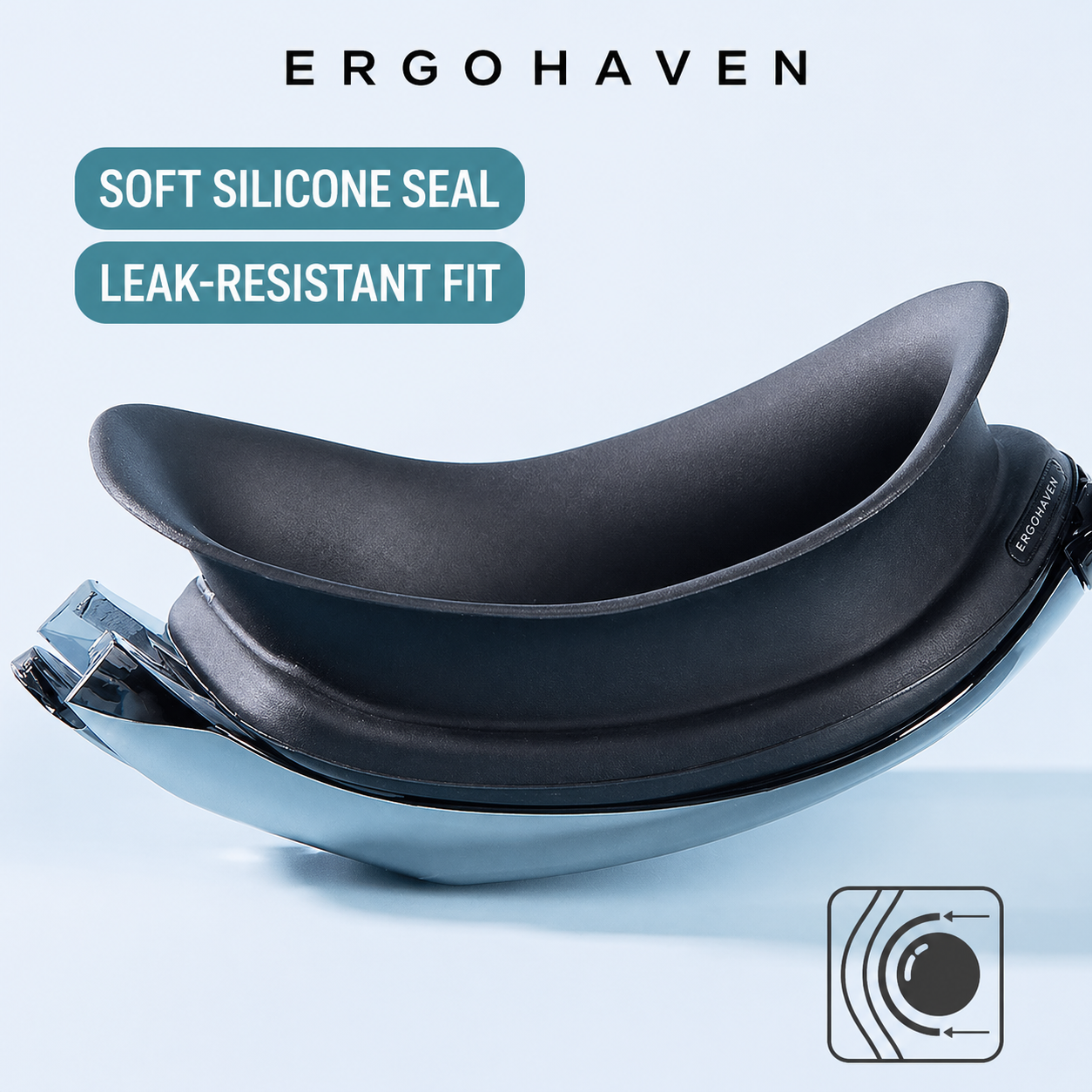 ErgoHaven Prescription Swim Goggles for Nearsighted Adults – Anti-Fog UV Protection